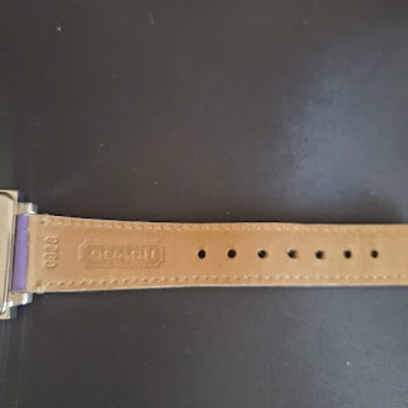 Coach Amanda Watch Multicolor Leather Strap Square Steel Case Analog IOB - Picture 10 of 11